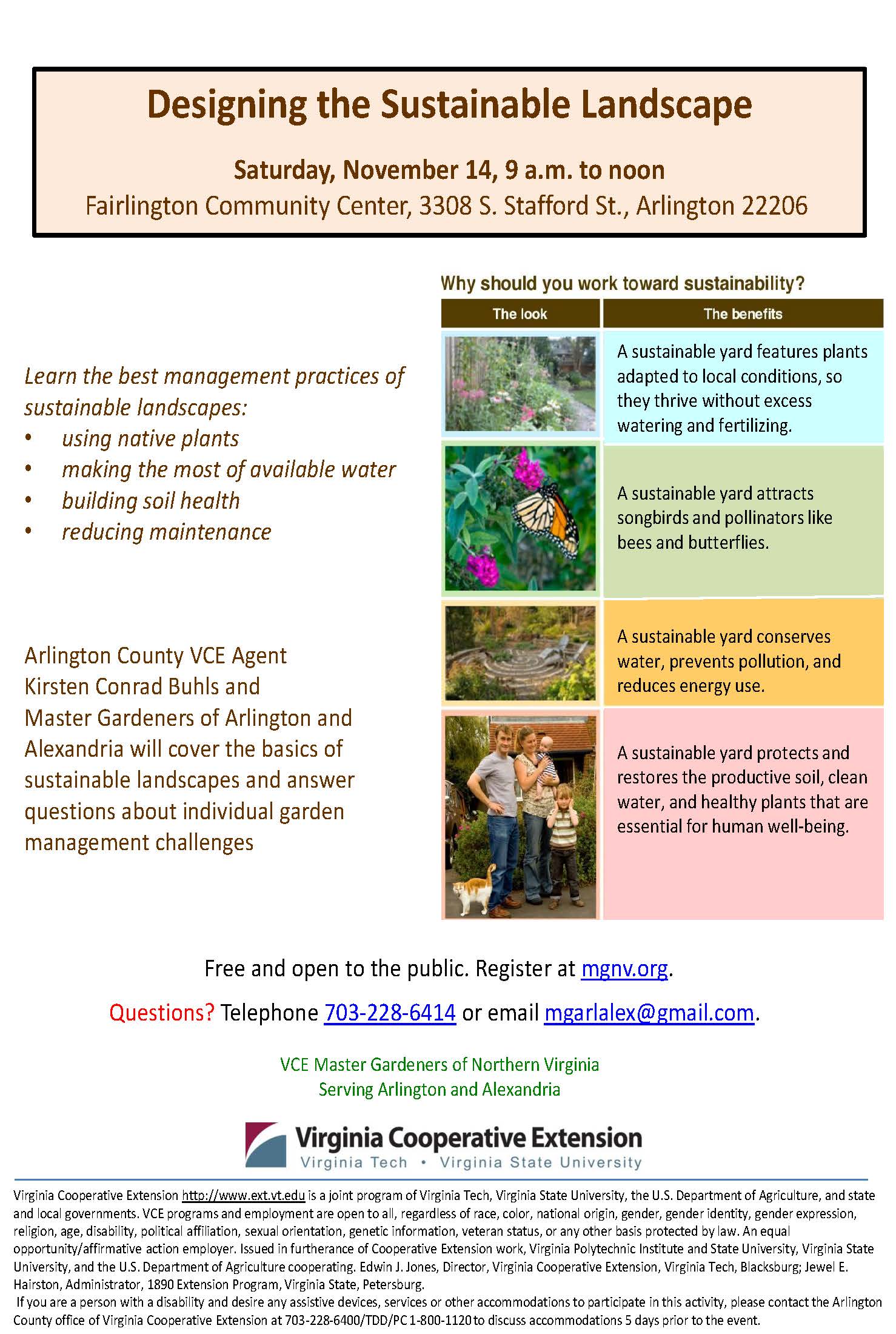 Sustainable landscape flier